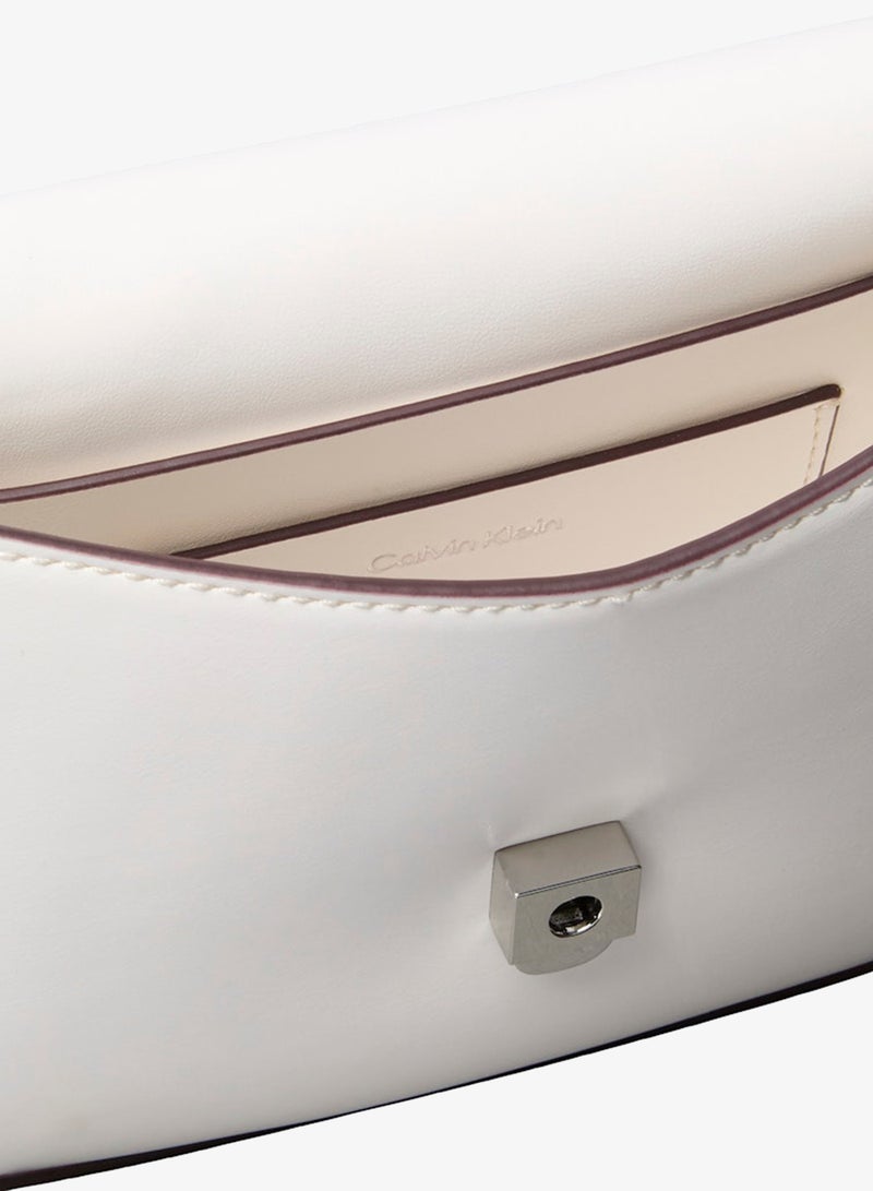 CALVIN KLEIN Monogram Plaque Flap Crossbody Camera Bag - Image 3